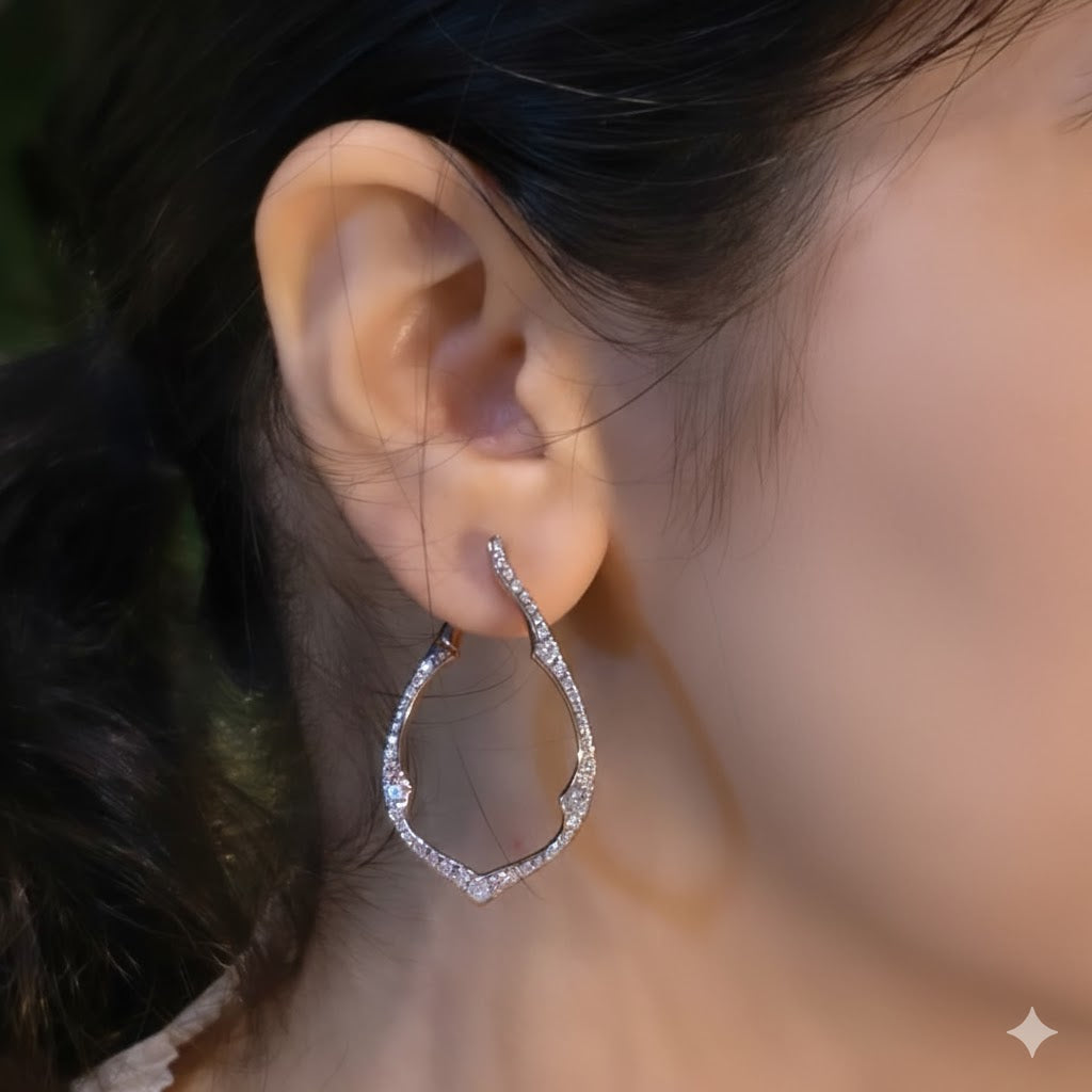 Pear drop Hoops