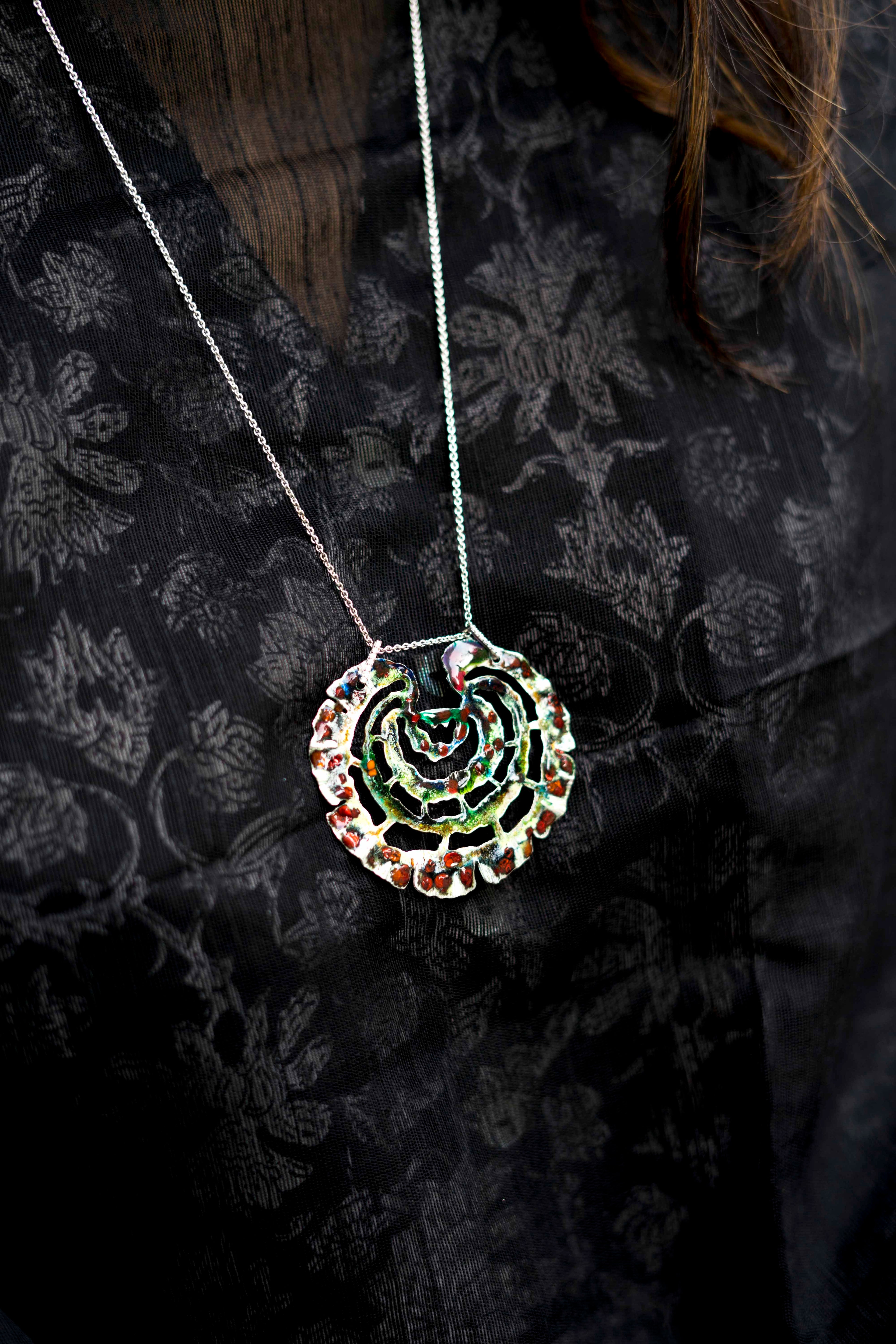 Red sea weed pendant