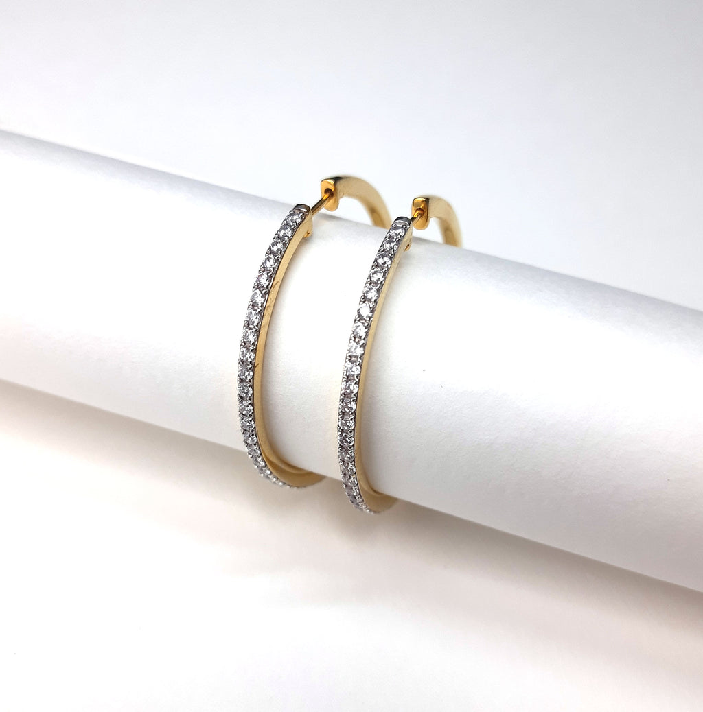 Single line big yellow hoops